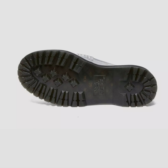 Dr. Martens Silver Penton II quad Adrian Metallic Tumble platform loafers size 9 - Picture 4 of 11